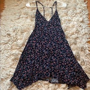 Navy blue floral sundress